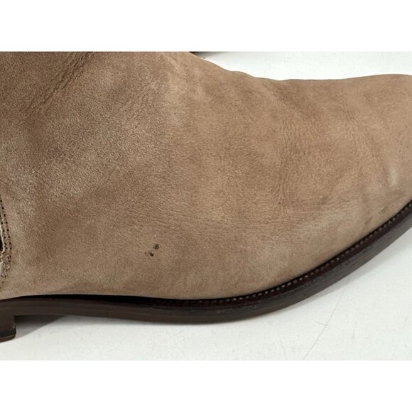 Aldo Men's Chelsea Suede Short Boots Booties Pull On Dark Tan Brown Sz 8 - Picture 10 of 13